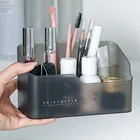 Пластиковая коробка для хранения косметики для ванной комнаты, органайзер для косметики, настольный органайзер для хранения косметики, ювелирных изделий, чехол для мелочей, настольный шкаф, контейнер