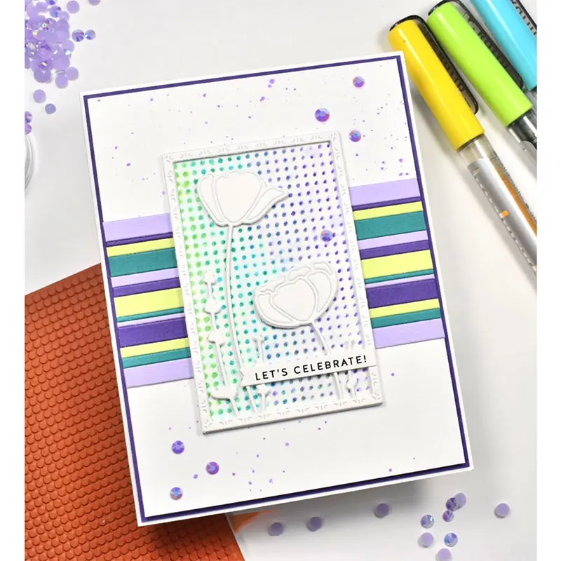 

Gradient rectangle Variety of Square Gradient Printing Decoration Metal Cutting Dies And Stamp DIY Scrapbooking Craft Embossing