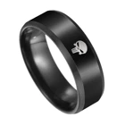 Мужское Винтажное кольцо AsJerlya, из титана и нержавеющей стали, кольца для мужчин и женщин, с черепом, серебристого, золотистого, черного цвета, в стиле панк, дропшиппинг