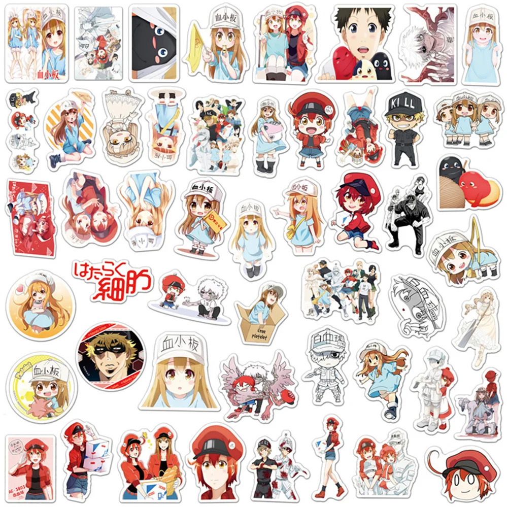 

10/30/50PCS Cartoon Work Cell Cell Battle Graffiti Sticker Hand Account Notebook Waterproof Guitar Decoration Toy Wholesale