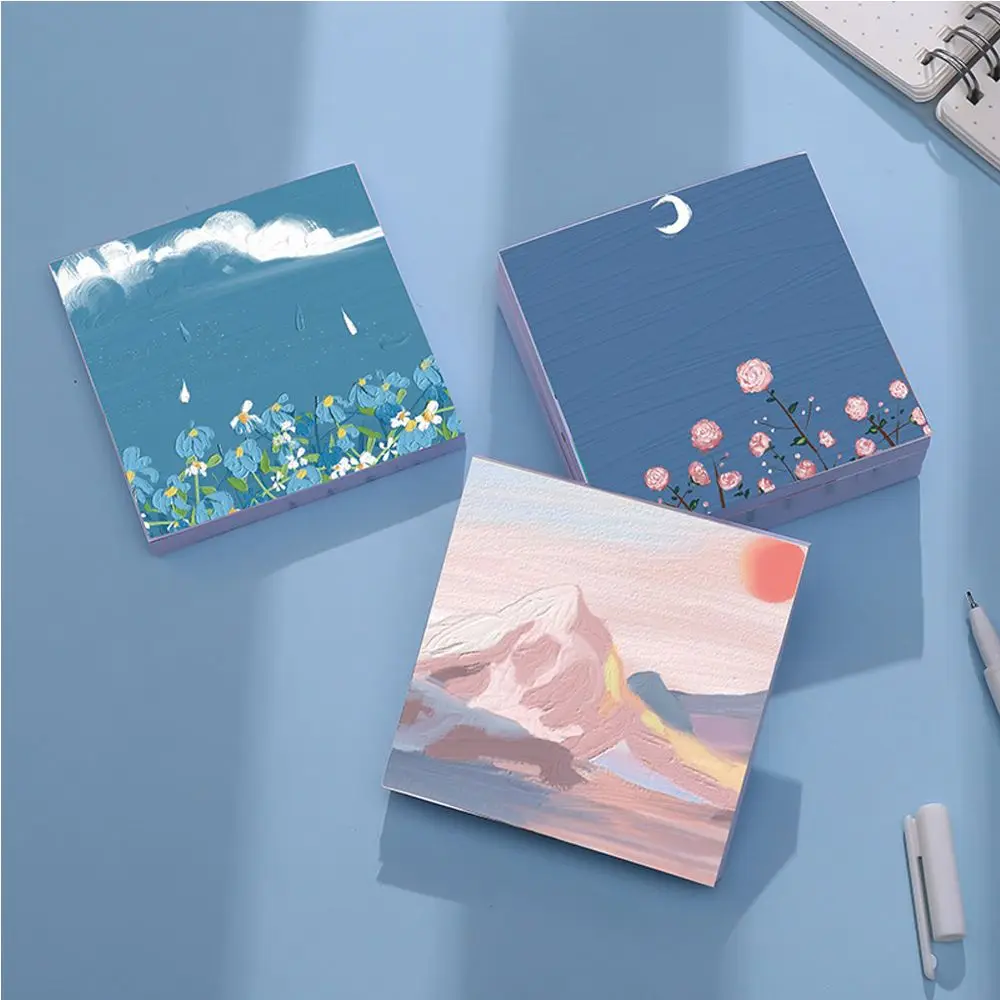 Блокнот для заметок с изображением неба облаков Луны 90 страниц стикеры