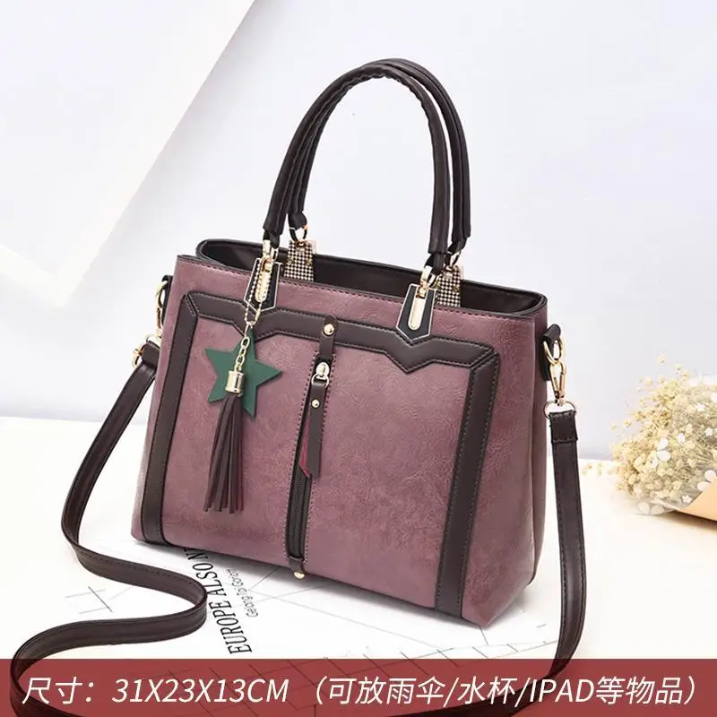 

2020 new European and American fashion women's handbag shoulder bag Korean bucket bag