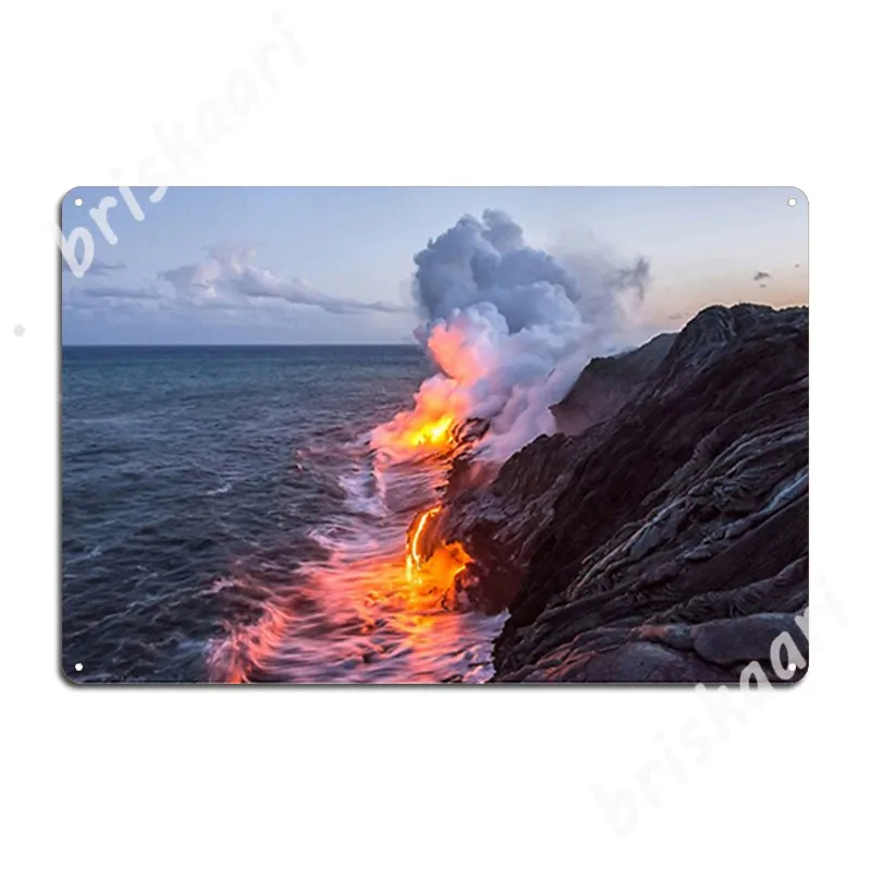 Вулкана килауэа поток лавы море запись 3-Большой Остров Гавайи металлические