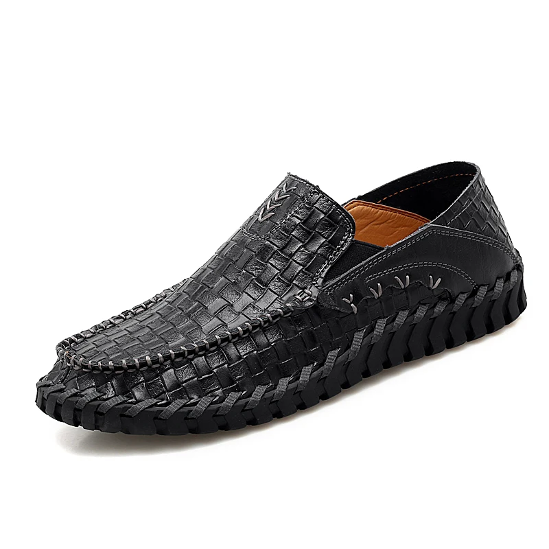 Кроссовки мужские кожаные дышащие удобные сникерсы на платформе плоская подошва