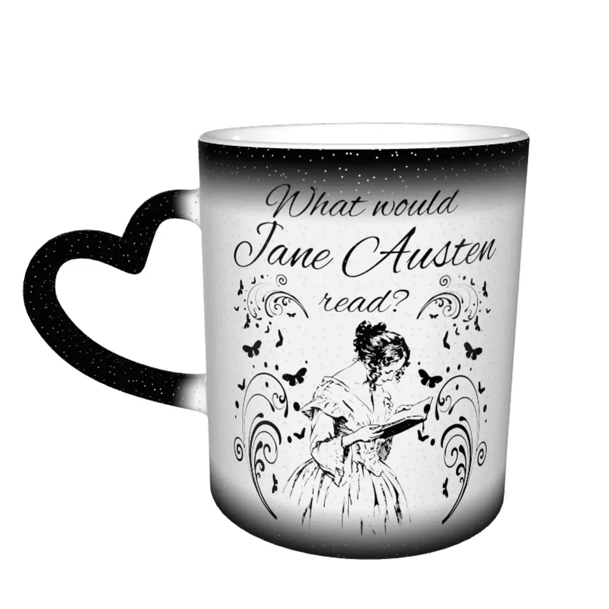 

Кружка Jane Austen для путешествий, меняющая цвет, кружка, оптовая продажа, красивые фарфоровые чашки