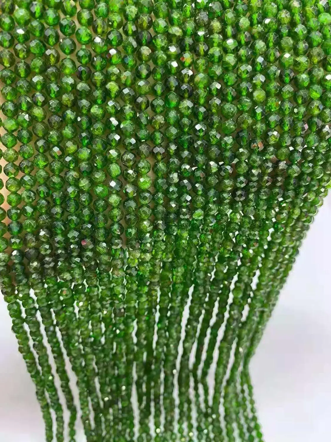 

AAA natural through grer stone cutting surface sphere 2mm / 3mm / 4mm gem jewelry DIY boutique 38cm long