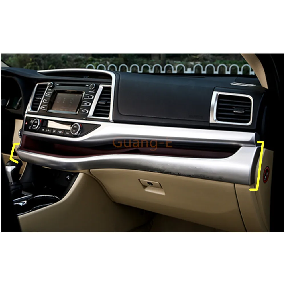 Для Toyota Highlander 2015 2016 2017 детектор наклеек для автомобиля ABS Chrome Co-пилотная перчатка