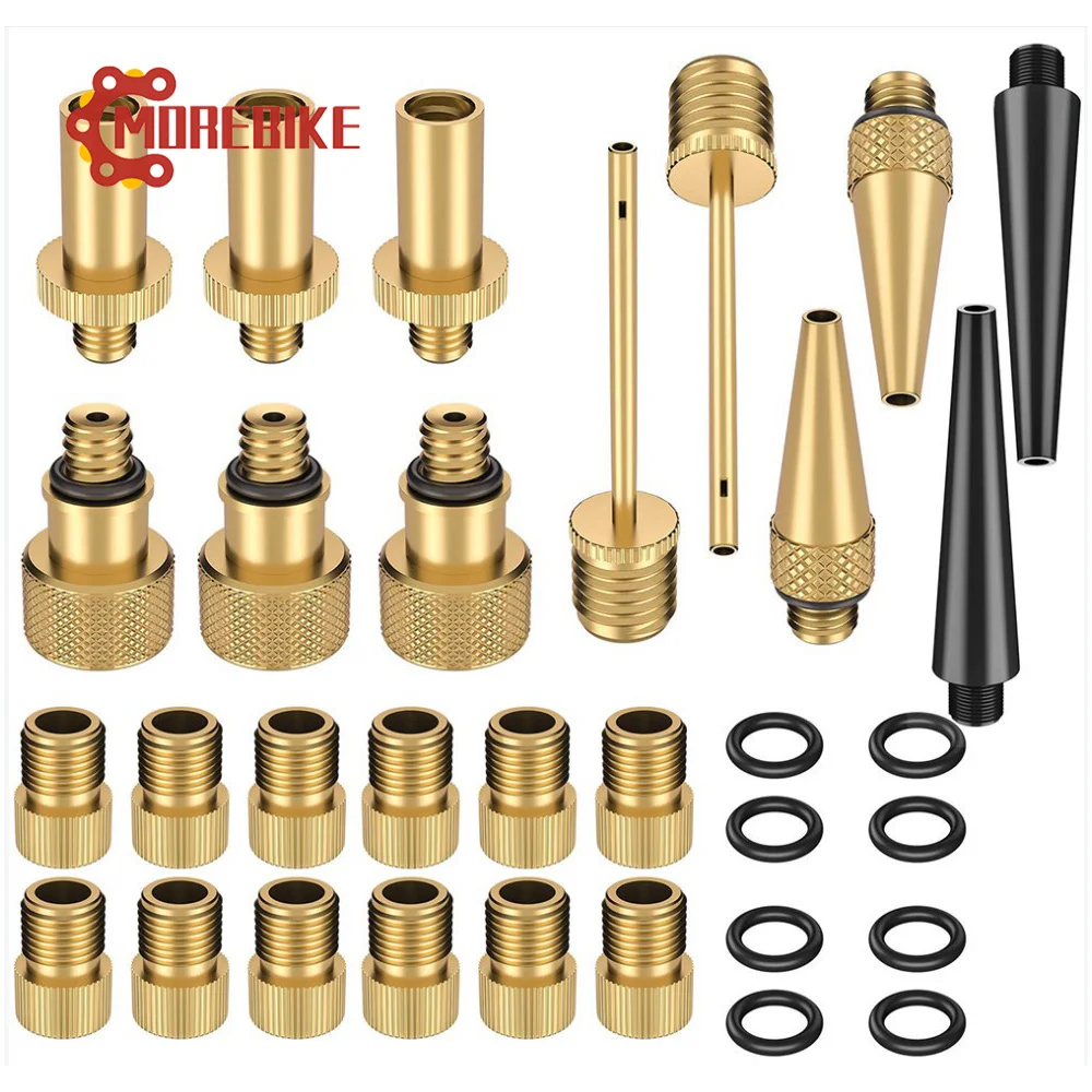 

24/15/10//4/pcs Copper Bicycle Valve SV AV DV Adapter Set MTB Mountain Bike Tire Pump Adapter Kit Inflator Pump Bike Accessories