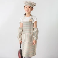 childrens sleeve apron kid chef hat cute summer thin calligraphy training painting clothes print logo customise