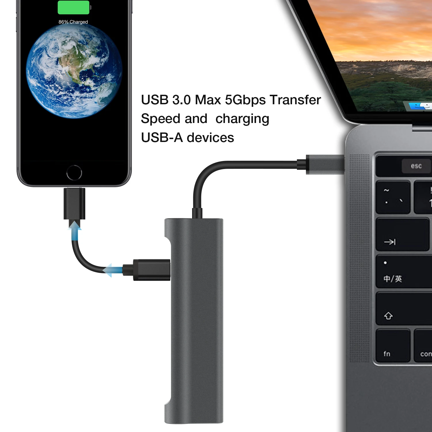 DZLST usb-хаб type C к USB 3,0 HDMI кардридер PD Зарядка для MacBook samsung Galaxy S9/S8 huawei P20 Pro Thunderbolt 3 концентратор
