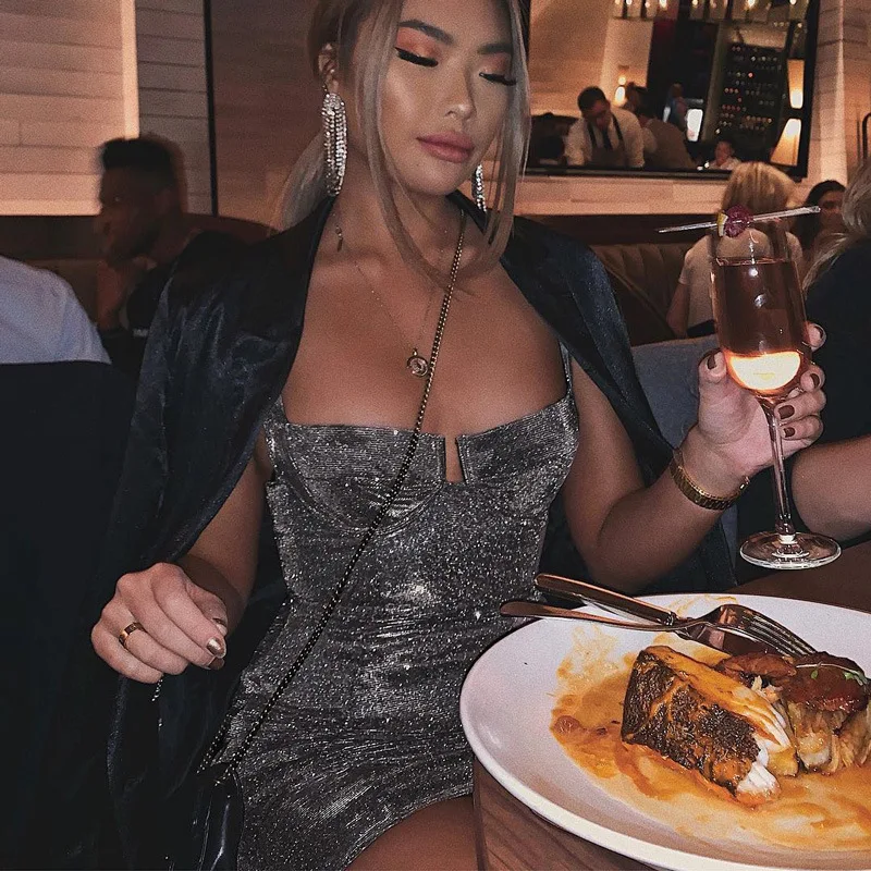 Летнее женское сексуальное платье 2020 облегающее мини-платье без рукавов с