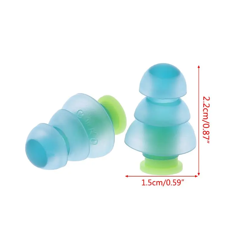 

1 Pair Silicone Earplugs Noise Cancelling Reusable Ear Plugs Hearing Protection For Sleep DJ Bar Bands Sport