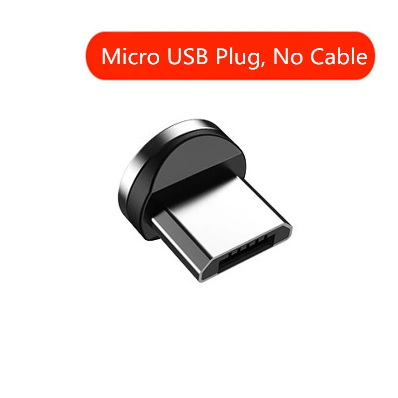 Android Plug NoCable Магнитный зарядный кабель типа L, Micro usb type C, 8-контактный кабель для USB шнура для мобильного телефона, магнитное зарядное устройство на 90 градусов для iPhone X 8 7 - Цвет: Android Plug NoCable