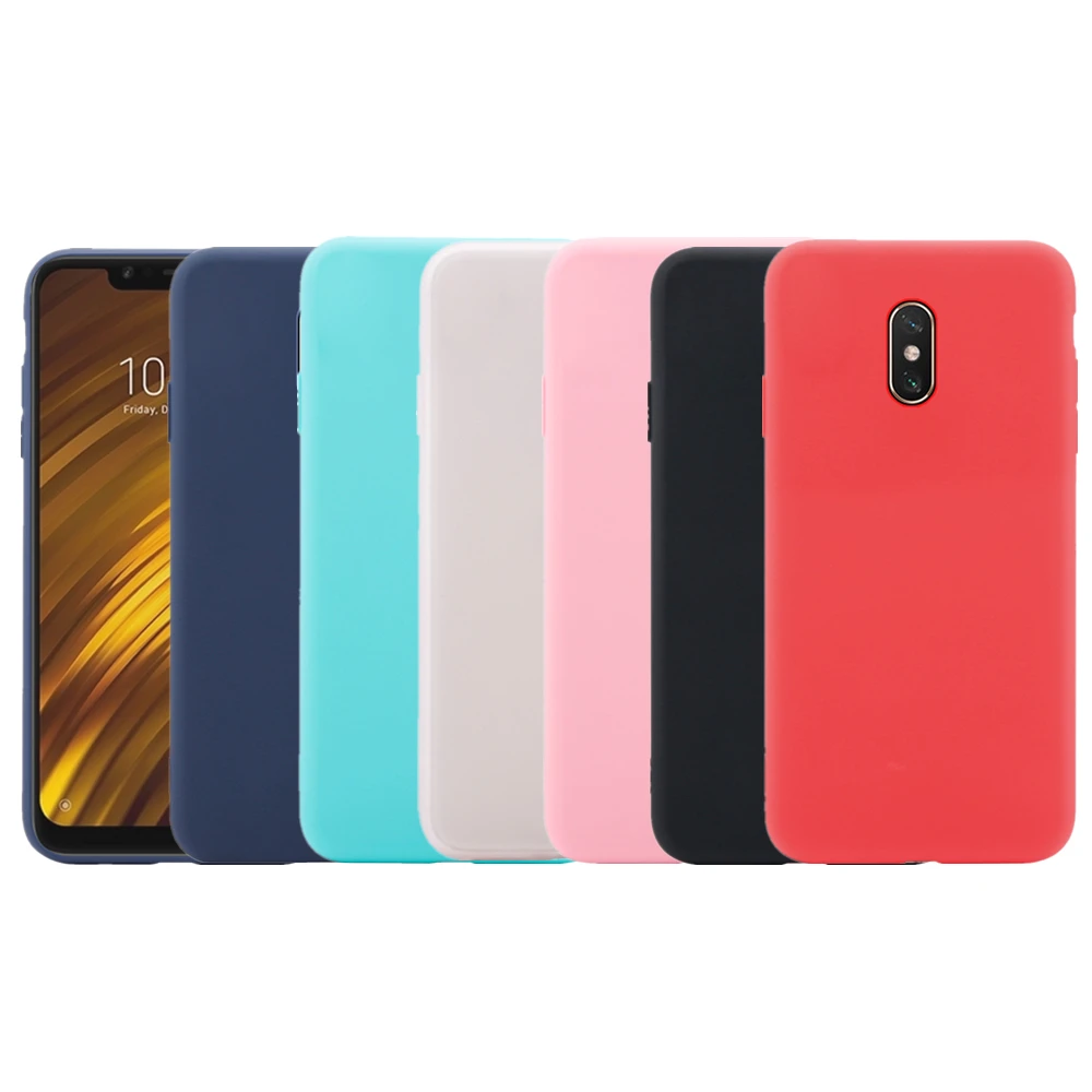Для Xiao mi Pocophone F1 чехол для телефона яркие цвета Мягкий Силиконовый ТПУ крышка из