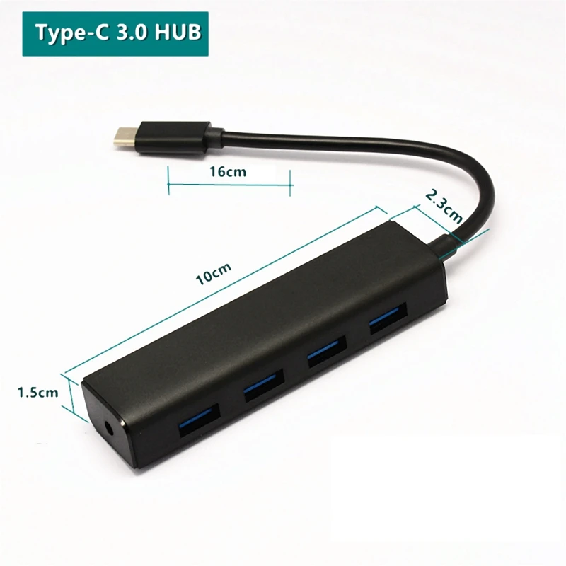 

USB C Otg Hub 4 Port High Speed USB 3.0 Splitter Adapter for Phone Pro Notebook andType-C Devices