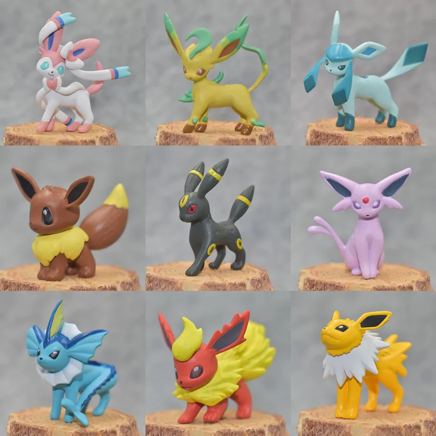 3 шт./компл. Аниме Покемон Иви Вапореон Glaceon Jolteon Flareon Leafeon рисунок с рисунками в