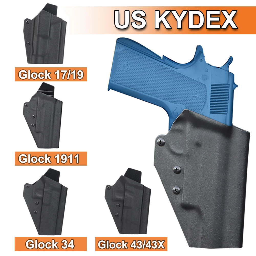 

Тактическая кобура для пистолета US Kydex IWB OWB Glock, кобура для пистолета, пояс для быстрой переноски, подходит для Glock 17/19/1911/45/43