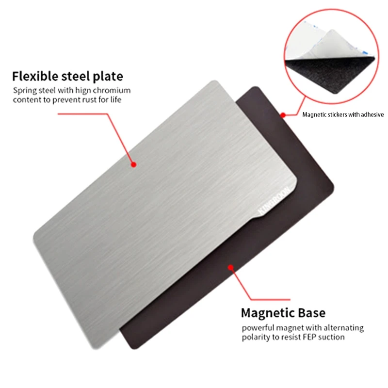 

Resin Edition Magnetic Sheet 135mm x 80mm 3D Printer Resin Flex Plate Made from Stainless Steel Authentic 3M Adhesive