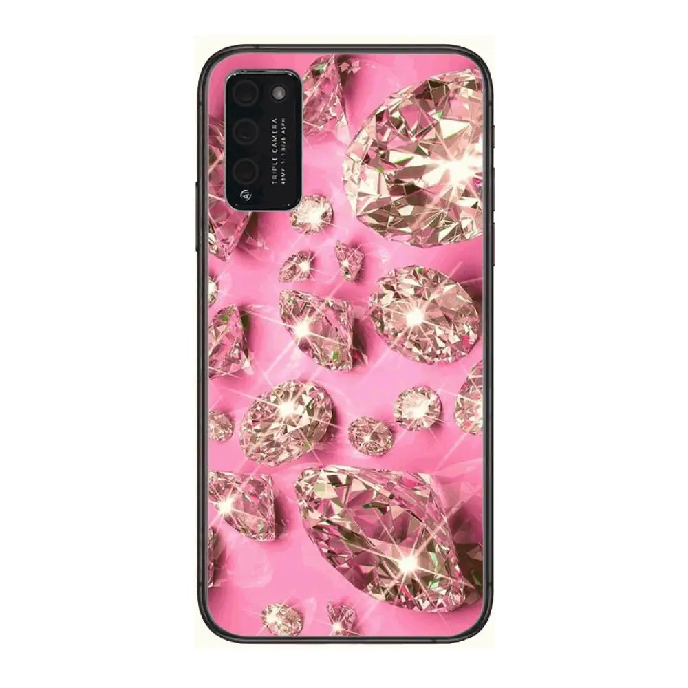 

Beautiful Shining Diamond Clear Phone Case For Huawei Honor 10 20 30 9 X Pro Lite V 5G RU Black Etui Coque Hoesjes Comic Fashio
