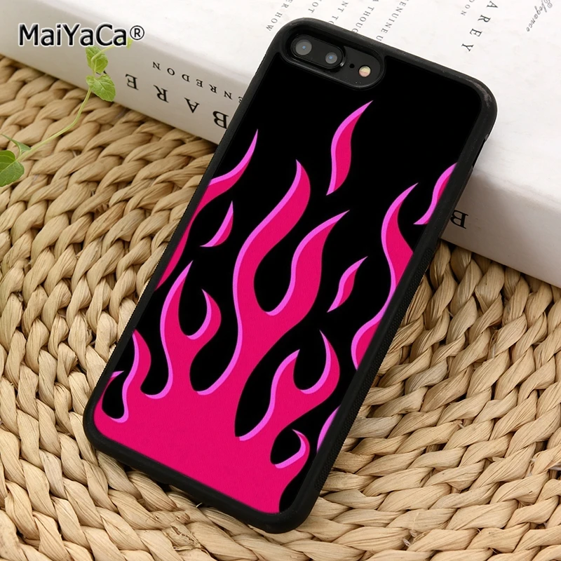 MaiYaCa чехол для телефона с красным пламенем iPhone 5 SE 6 s 7 8 X XR XS 11 12 Pro max samsung galaxy S6 S7 S8 S9