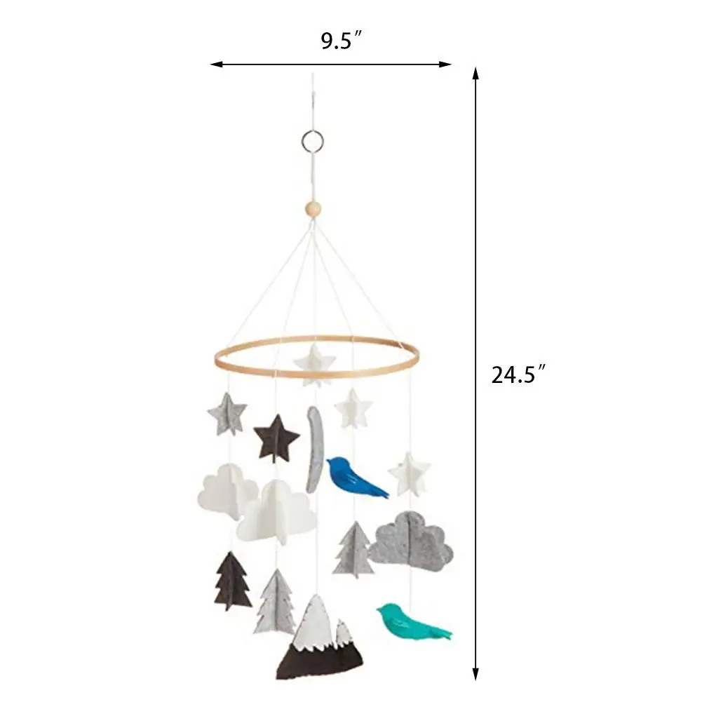 

Baby Crib Mobile Stars Clouds Birds Baby Ceiling Hanging Nursery Decor Hanging Dreamcatcher Nursery Bedroom Decor