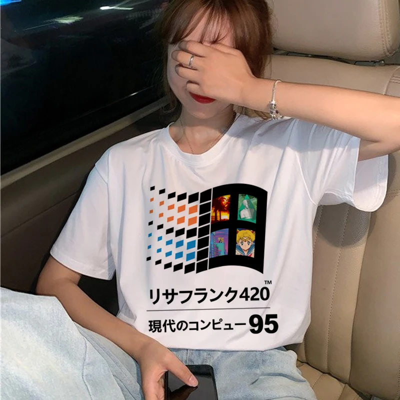 

Модная футболка Vaporwave, женская футболка в стиле гранж в стиле Харадзюку, Ullzang, футболка 90-х с графическим принтом, футболка в стиле хип-хоп для...