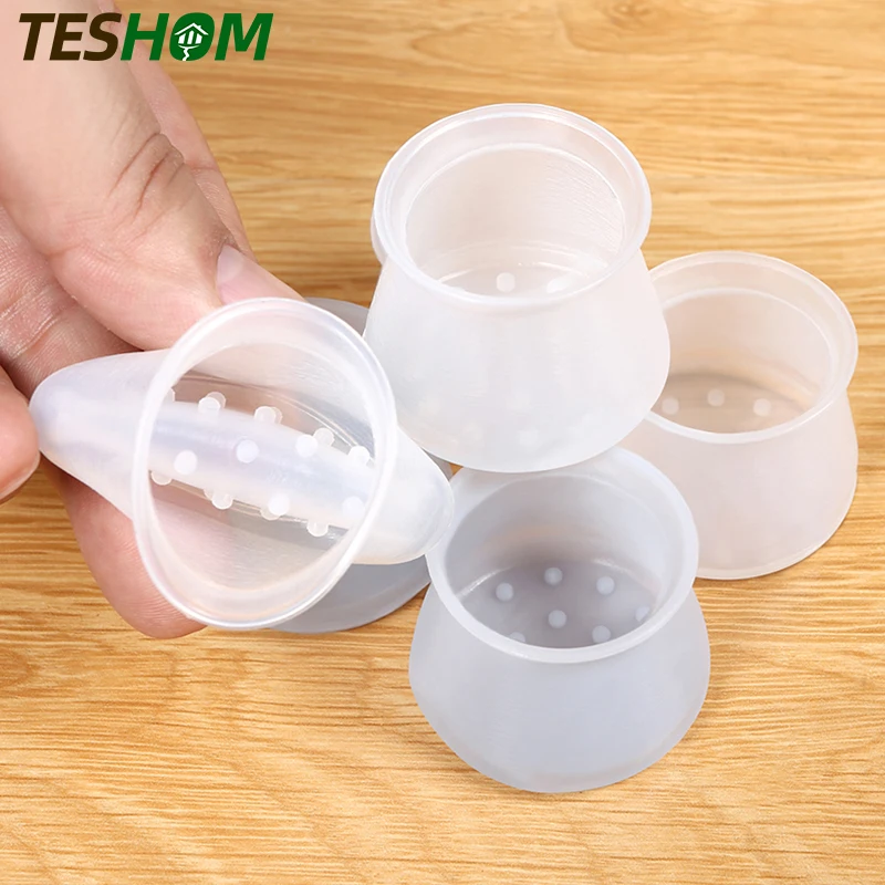 4 шт./компл. нескользящий Силиконовый коврик для защиты ног от непогоды | Мебель