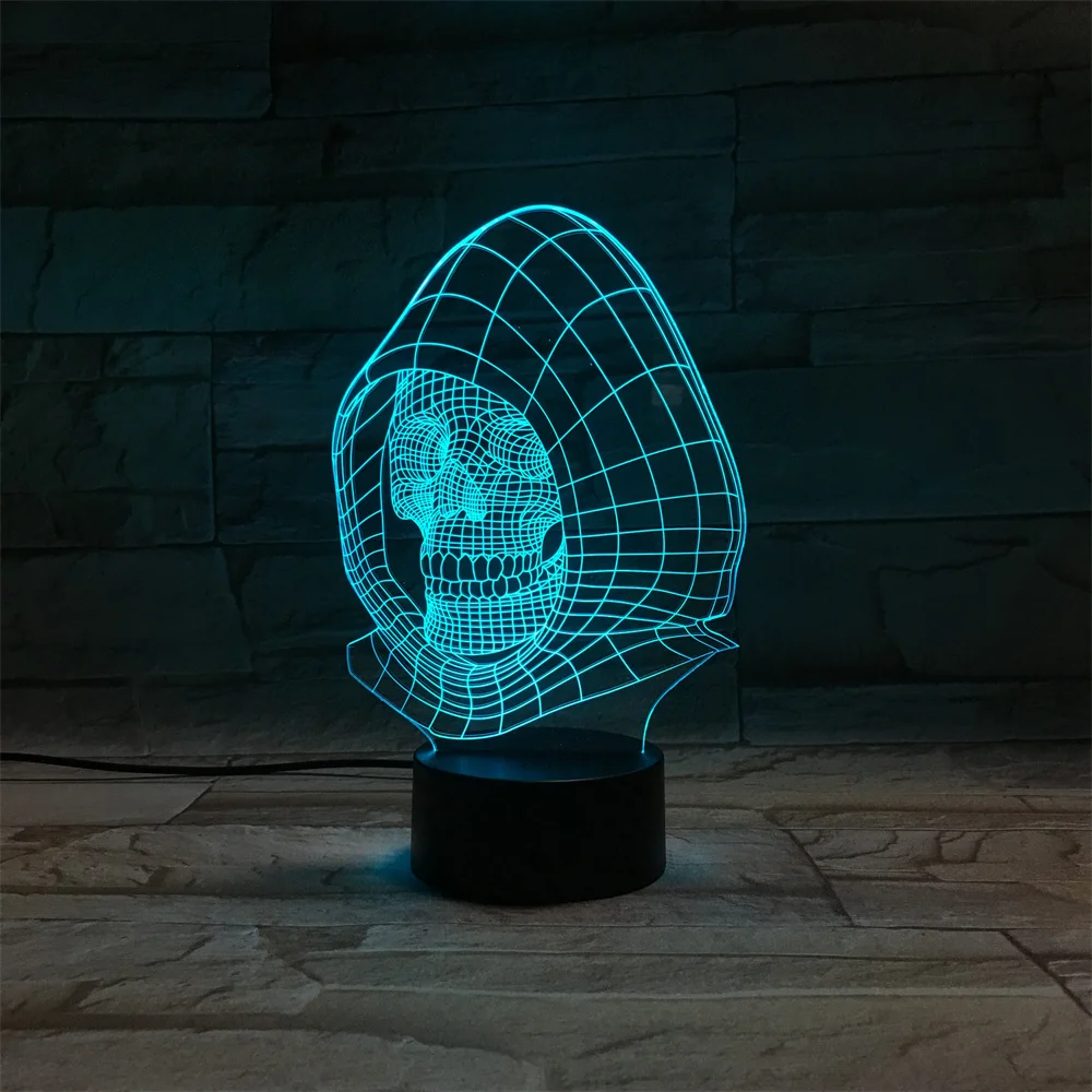 Декоративная 3d-лампа в виде черепа на Хэллоуин светильник игрушки для детей