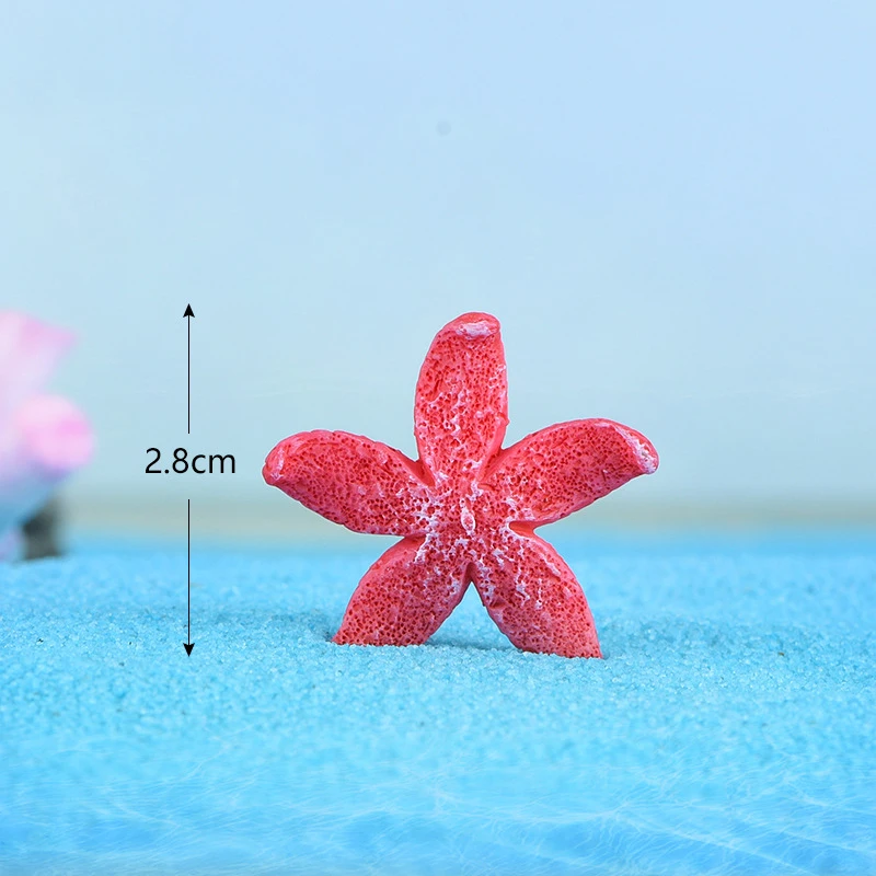 Colorful Ocean star Starfish Shells Ornament Mini Crafts Micro Landscape Miniatures Fairy Garden Decor Fish tank Accessories 1PC |