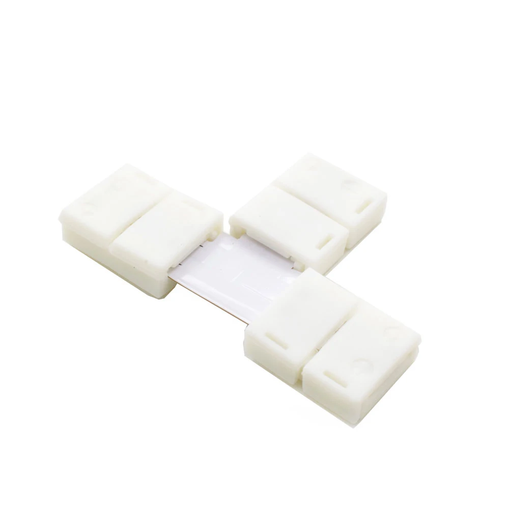 Быстроразъемный 2-контактный разъем Т-типа 10 мм беспаяльный для одноцветной