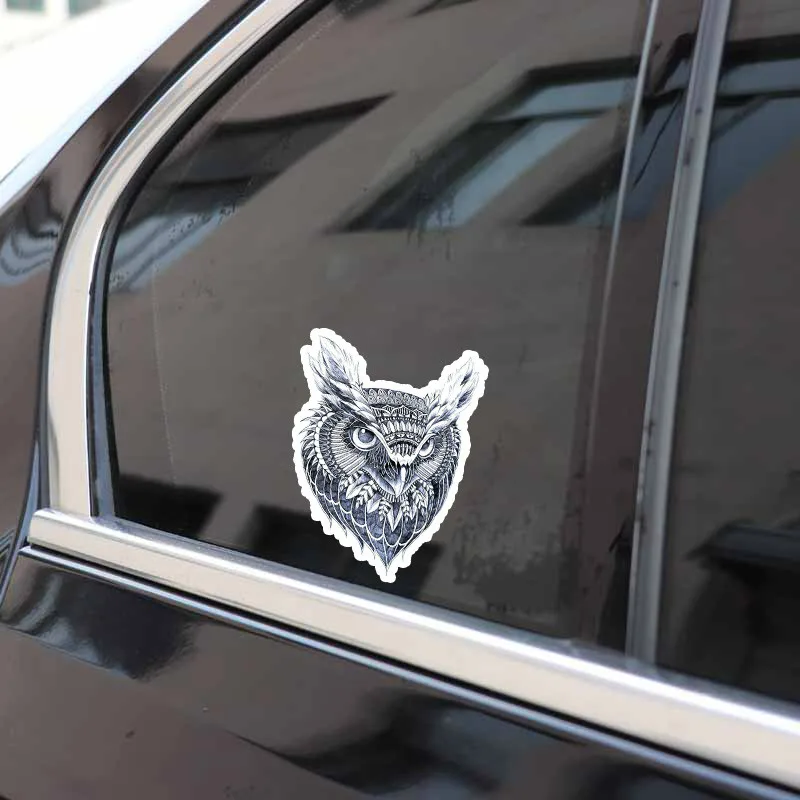 EBdecal Creative Blue Pattern Owl Head For Auto Car/Bumper/Window/Wall Decal Sticker Decals DIY Decor CT10395 | Автомобили и