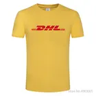Брендовые летние мужские футболки, 100% хлопок, Повседневная футболка DHL с коротким рукавом для мужчин и женщин, о-образный вырез, Однотонная футболка, топы