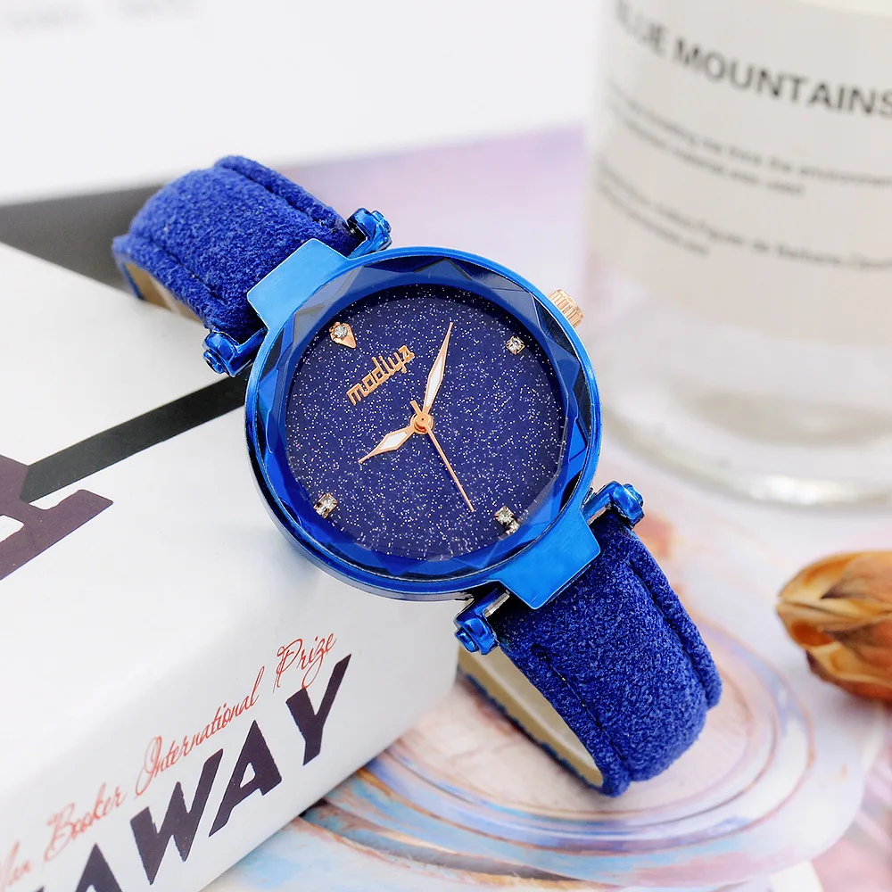 Лидер продаж 2020 часы с циферблатом звездного неба модные женские роскошный