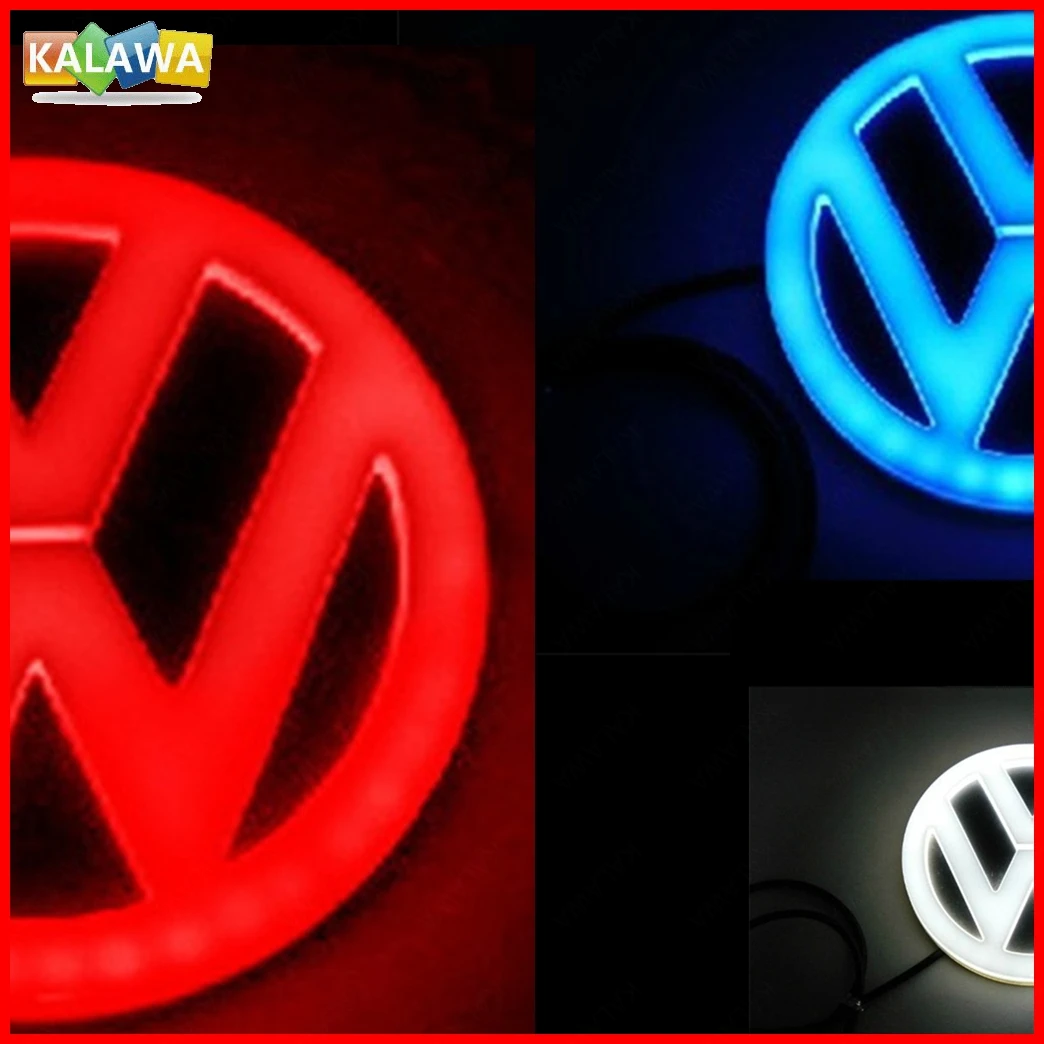

4D Front Rear Automobile LED Emblem Light Car Badge Logo Lamp Daylighting DRL Symbol MAGOTAN Tiguan BORA Scirocco Passat CC