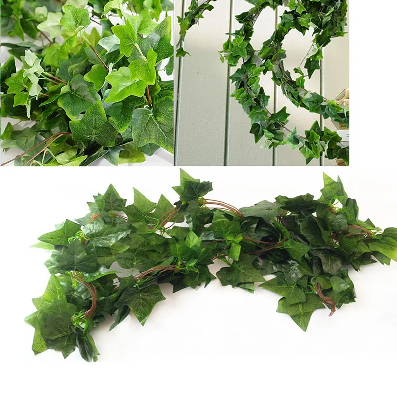 

1pcs Long 2.4m Simulation Plastic Green Hanging Leaves for Aquarium Fish Tank Decoration Landscape Decor With Suction Cups