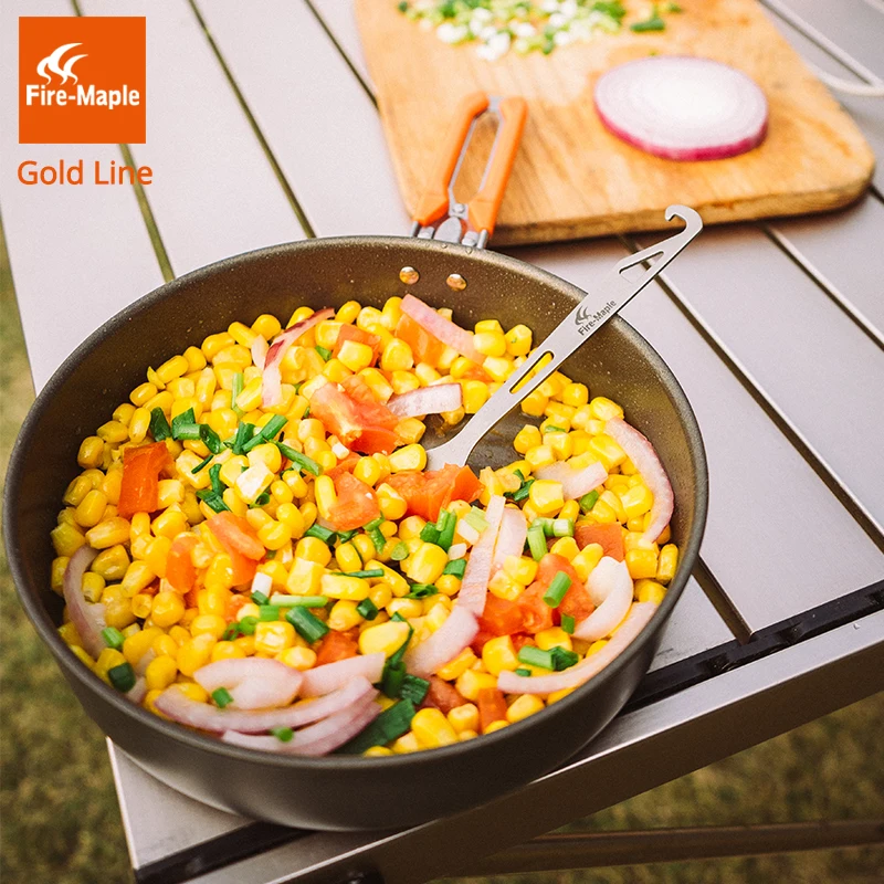 Fire Maple Gold Line Non-stick Frying Pan Outdoor Camping Hiking Skillet with Non Stick Coating Fryan 0.9L 210G