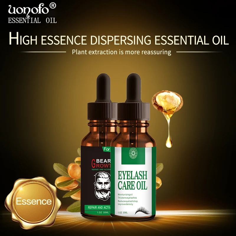 УОНОФО 30 мл 100% органическое масло для бороды Рост волос и ресниц Длиннее тело мышцы Продукты Спрей Рост Эссенциал он.
