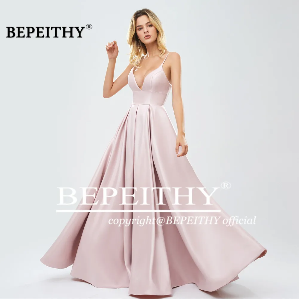BEPEITHY сексуальное длинное вечернее платье на тонких бретельках красное с