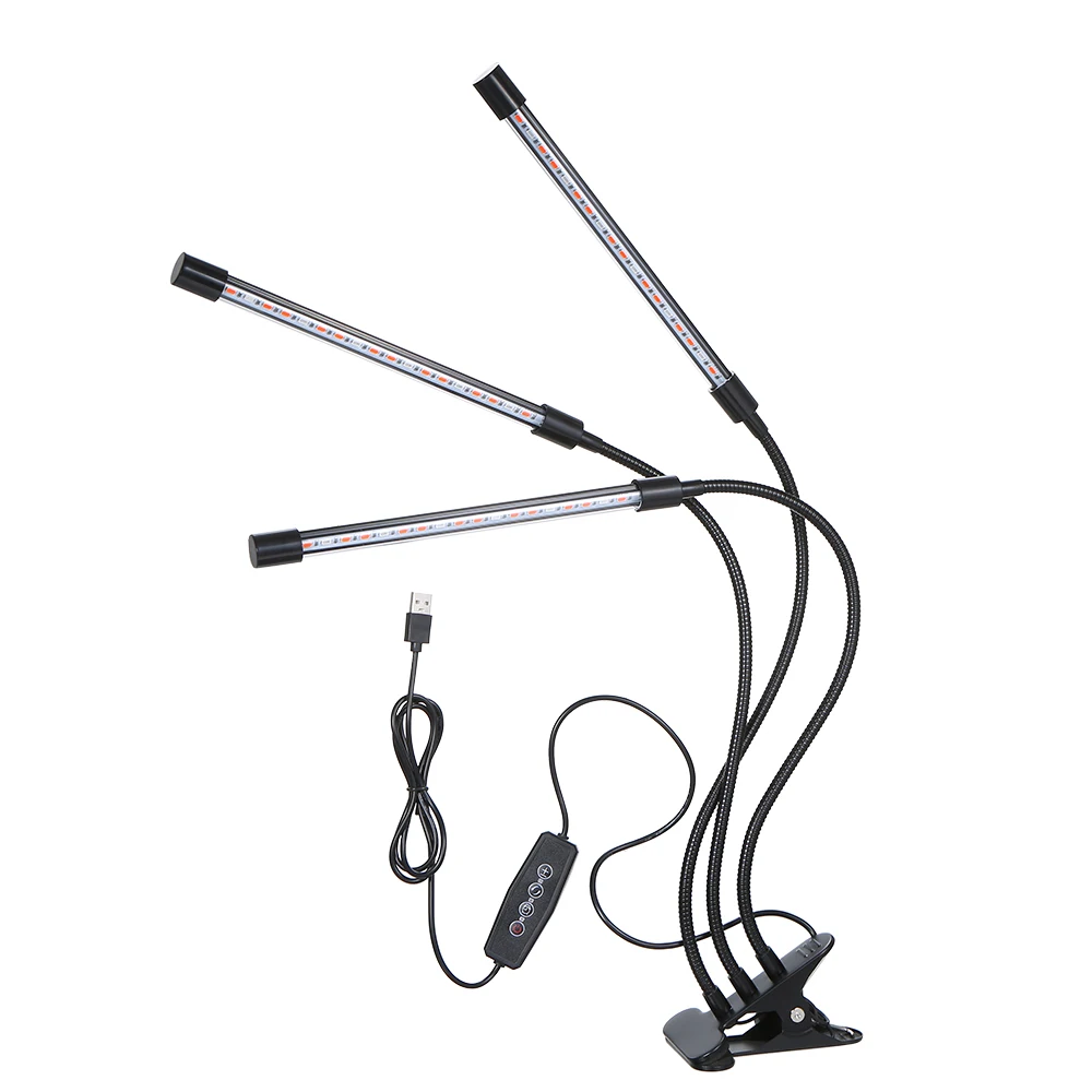 DC 5V 8 Вт светодиоды для выращивания растений светильник с регулируемой 360 °