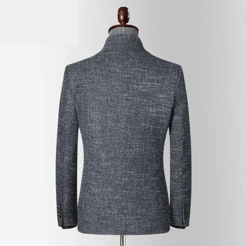 

New Arrival Fashion High Quality Men Autumn Stand Collar Coat Single Breasted Casual Blazers Men Suits Plus Size M L XL2XL3XL4XL