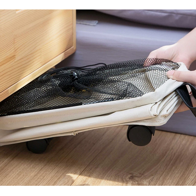 Горячая складная корзина для хранения с литые ролики Прачечная Корзина баррель