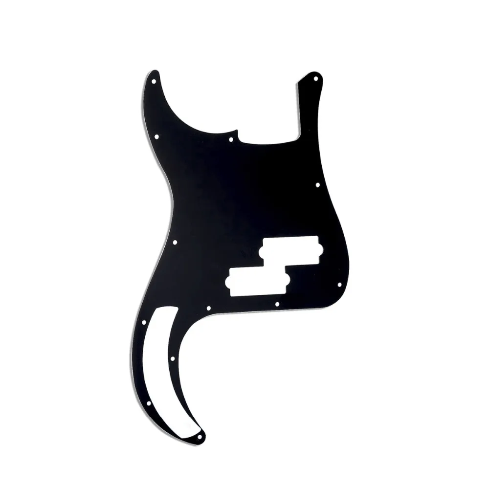 Musiclily 13 отверстие P бас накладки для Fender американский/мексиканский стандарт точность бас, 3 ply черный