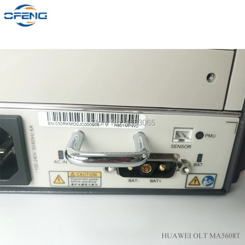 

Huawei OLT Gpon MA5608T Chassis+Fan 1*MCUD1 10G control board 1*MPWD AC power board Gpon olt