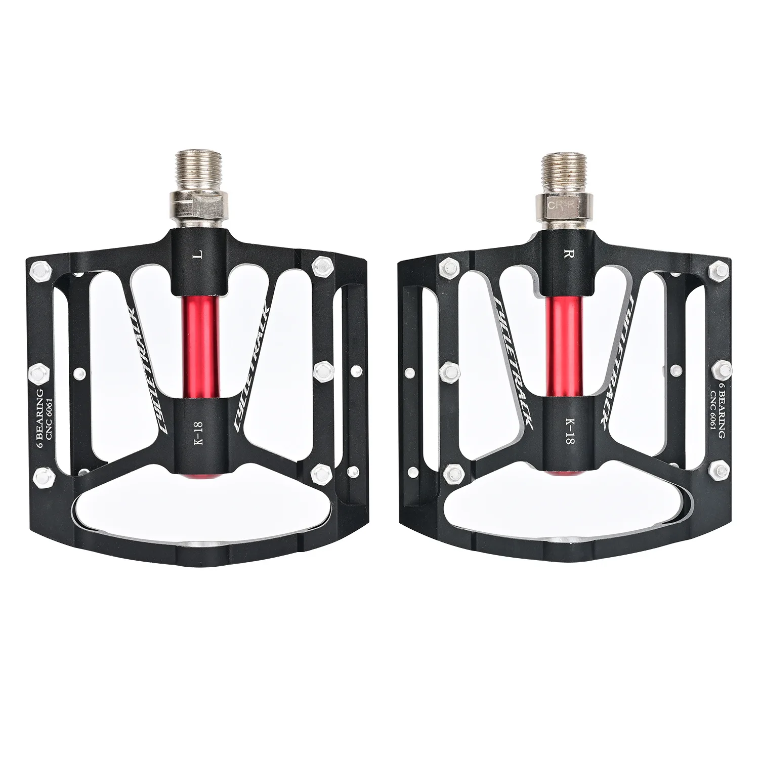 Велосипедные педали с 3 подшипниками ультралегкие алюминиевые радужные плоские