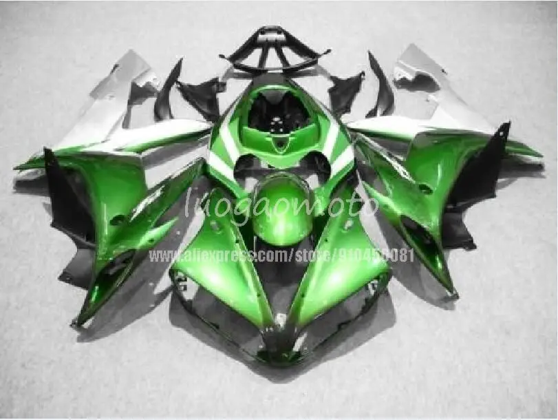 

Обвесы для серебристого и зеленого цветов YAMAHA YZF R1 YZF 1000 YZFR1 04 05 06 YZF1000 кузов YZF-R1 2004 2005 2006 обтекатели комплект