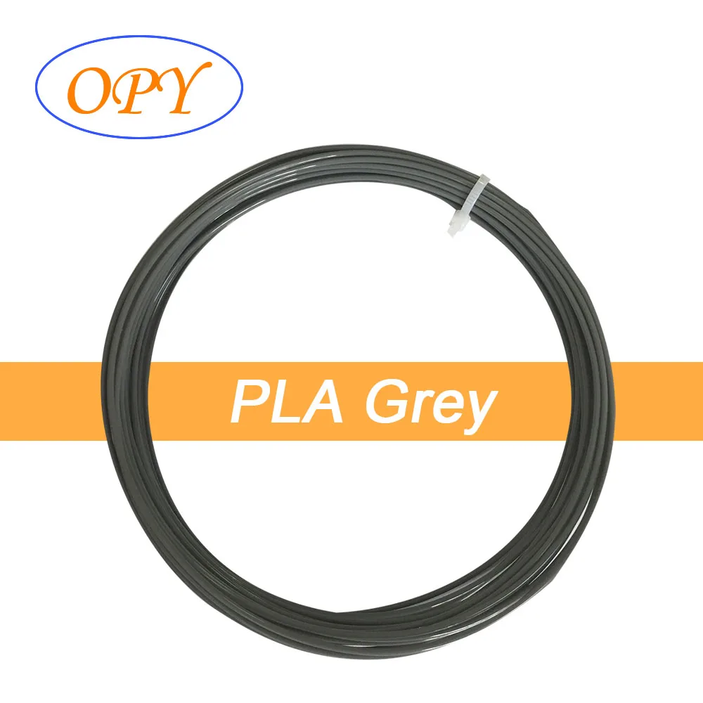 PLA Grey 10m 3D печатная ручка материал Блестящий деревянный мрамор шелк золотая нить 10 м 1,75 мм Rohs Fdm впечатляющая масса термопластичная жесткая нить - Цвет: PLA Grey 10m