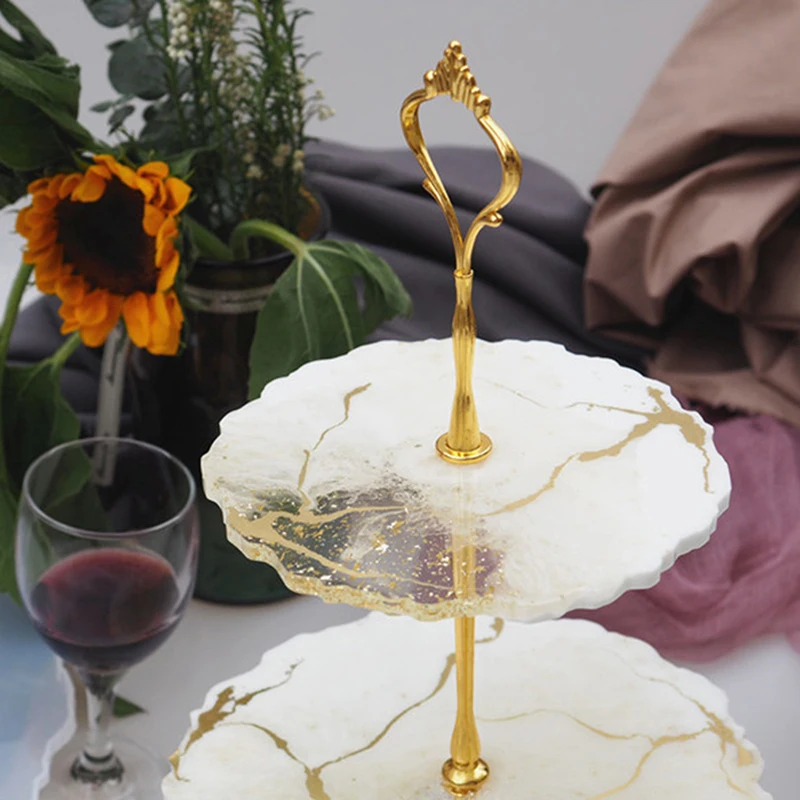 

DIY three-layer Fruit Tray Tea Tray Silicone Mold Epoxy Resin Tray Coaster Resin Mold For Desktop Decoration