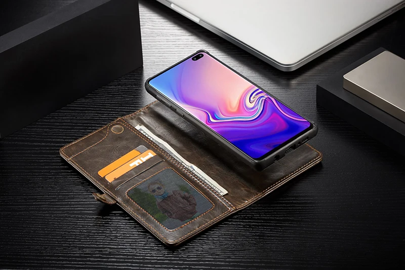 Чехол-кошелек для Samsung Note 8 9 10 S8 S9 S10 Plus E флип съемный кожаный чехол-держатель для карт чехол для телефона Note10 Note10+ сумка