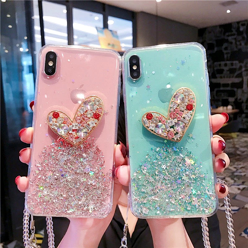 Чехол для телефона с блестками и звездами iPhone 11pro Max XS MAX XR X 6s 7 8 Plus прозрачный