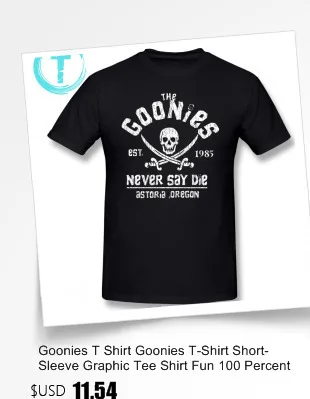 Футболка с надписью "Goonies", Футболка с коротким рукавом, графическая футболка, 100 хлопок, Пляжная Мужская большая футболка